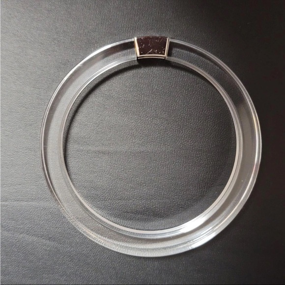 LOUIS VUITTON Nightclubber Transparent Lucite Clear Bangle Bracelet - Picture 10 of 12